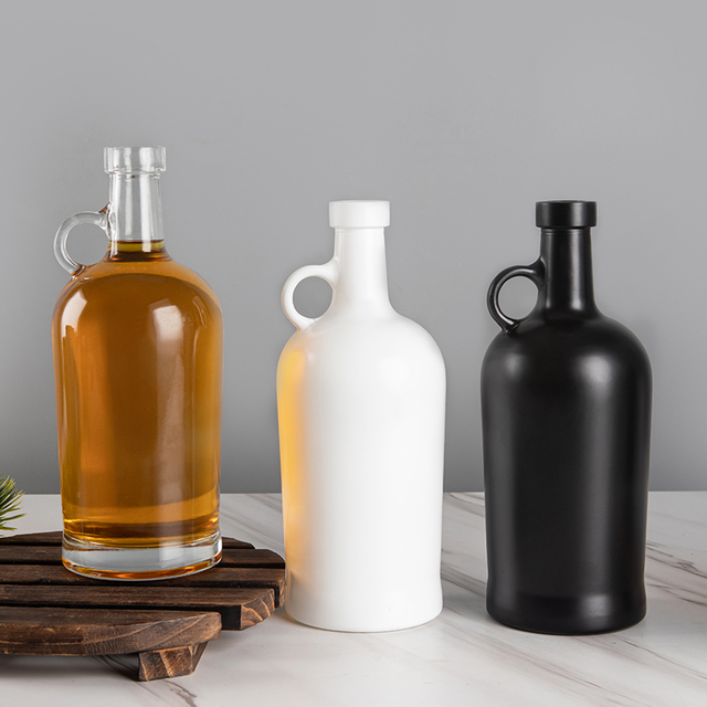 Bescoke Black White Clear 75cl Allock Glass Bottles