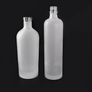 Круглые стеклянные бутылки для спиртных напитков с винтовой пробкой и глазурью