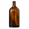 500ml Amber Engraved Empty Glass Beer Bottle with Screw Cap