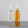 Оптовая продажа 720 мл круглая прозрачная стеклянная бутылка для шотландского виски из кремневого стекла