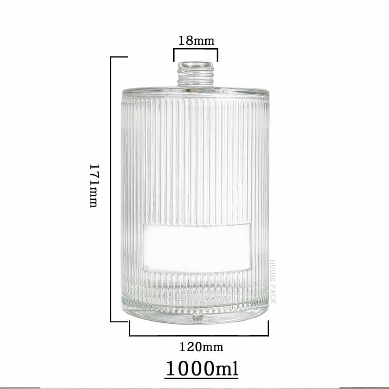 vertical ribbed cylinder liquor bottle-capacity Вертикальный ребристый цилиндр
