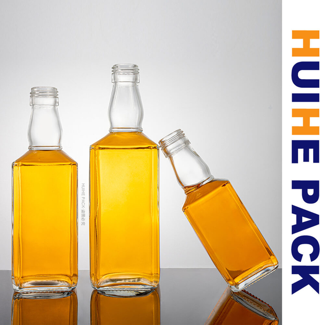 Индивидуальная классическая стеклянная бутылка для виски Теннесси с завинчивающейся крышкой