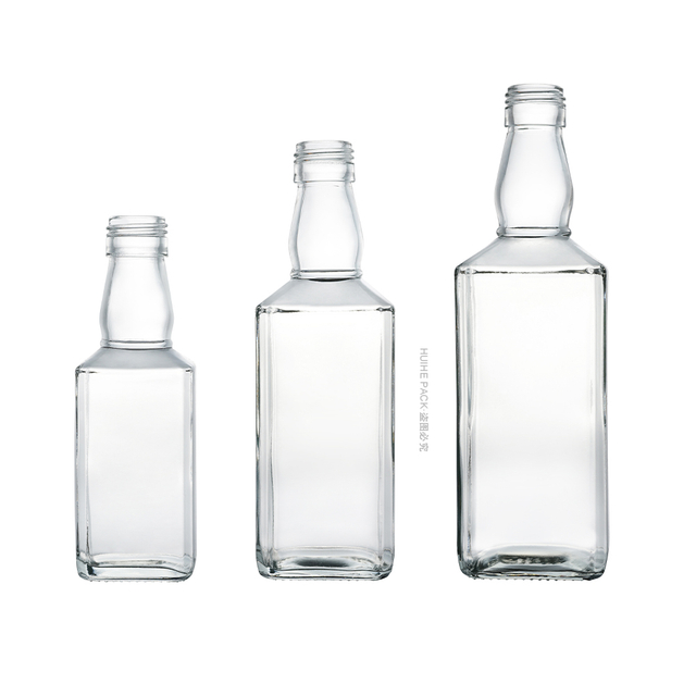 Индивидуальная классическая стеклянная бутылка для виски Теннесси с завинчивающейся крышкой