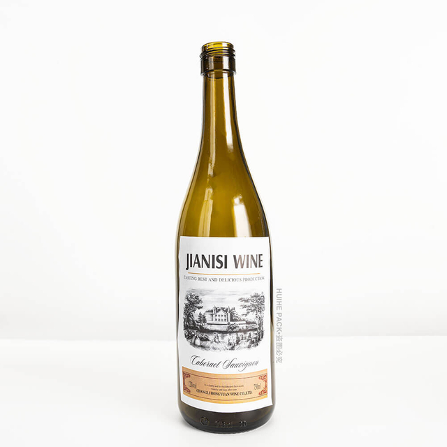 Стеклянная бутылка вина Rhone Syrah с винтовой отделкой и глубоким пунтом