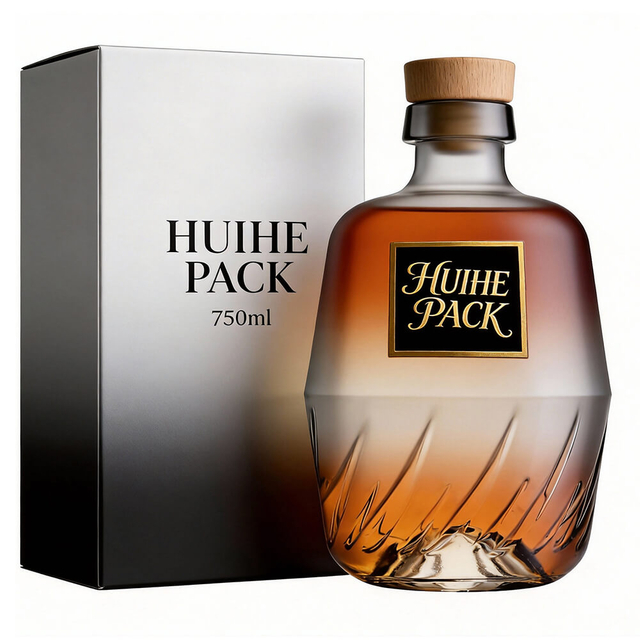 Стеклянная бутылка ячменя емкостью 70 мл для водки, рома, джина, текилы, виски с отделкой Carnette