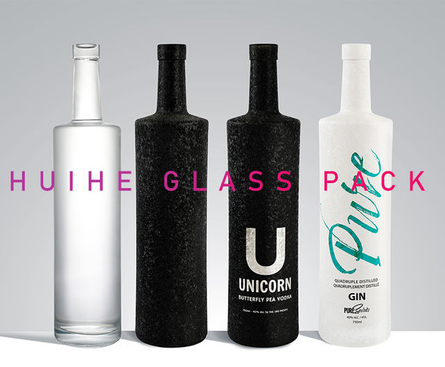 Бутылка джина и водки с ледяным потрескиванием на заказ (750 мл)