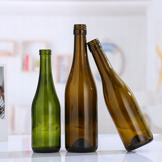 Стеклянная бутылка для вина с винтовой пробкой, коричнево-зеленая, бордовая