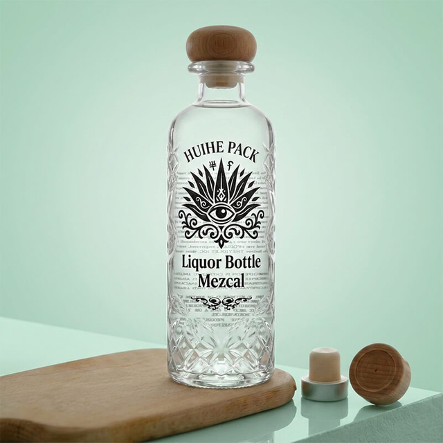 75cl круглый стеклянный ликер с пробкой стопором