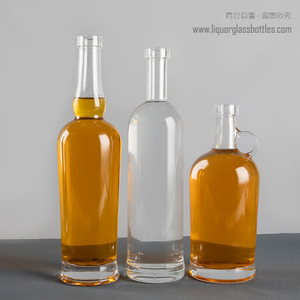 750 мл прозрачная стеклянная бутылка с пробковой отделкой для спиртных напитков Super Extra Flint Glass