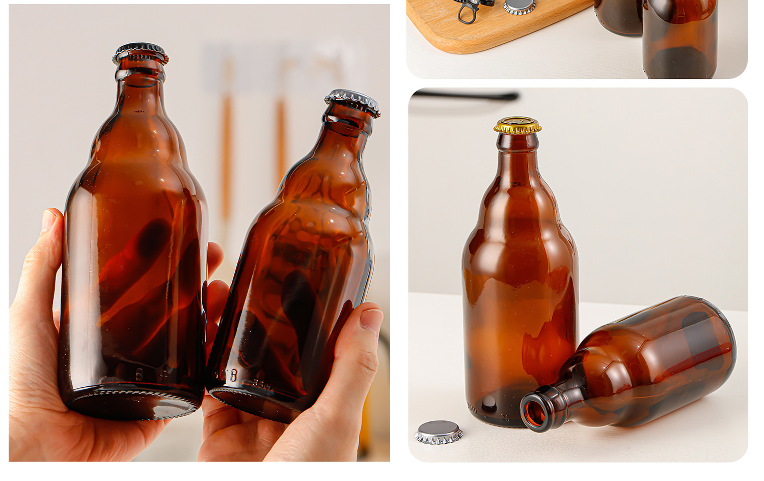 коричневая стеклянная бутылка пива