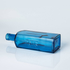 Квадратная бутылка для ликера синего стекла емкостью 750 мл