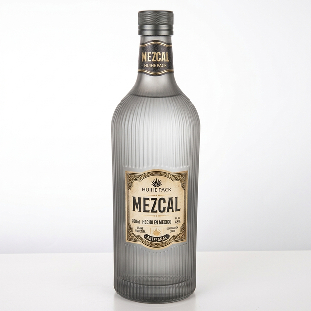 700 мл вертикально ребристого цилиндрического стеклянного раствора