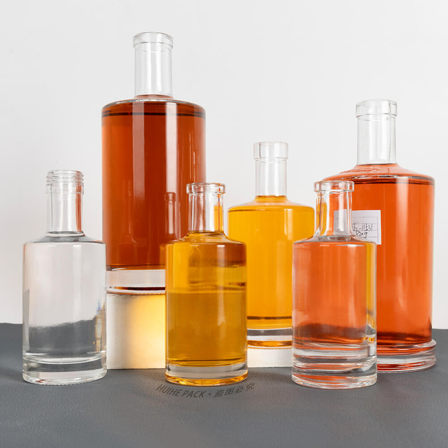 Джерси 250 мл 375 мл 700 мл 750 мл прямой круглый стеклянный ликер бутылки