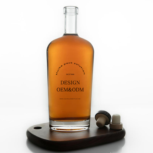 Филли овальная колба из стеклянной бутылки с ликером с верхней пробкой