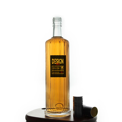 75Cl высокий круглый полосатый стеклянный ликер