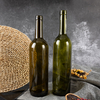 Бутылка вина Бордо из зеленого стекла емкостью 750 мл с Т-образной пробкой