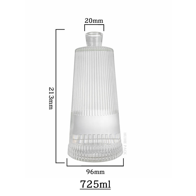 конусная вертикальная ребристая бутылочка