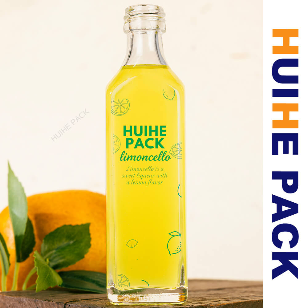 Прозрачные стеклянные бутылки Limoncello