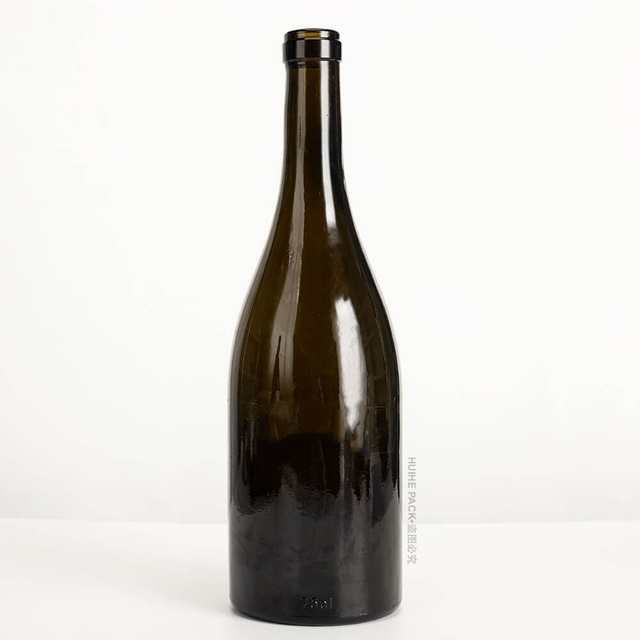 Пробковые бутылки для вина темного цвета из бордового стекла оптом