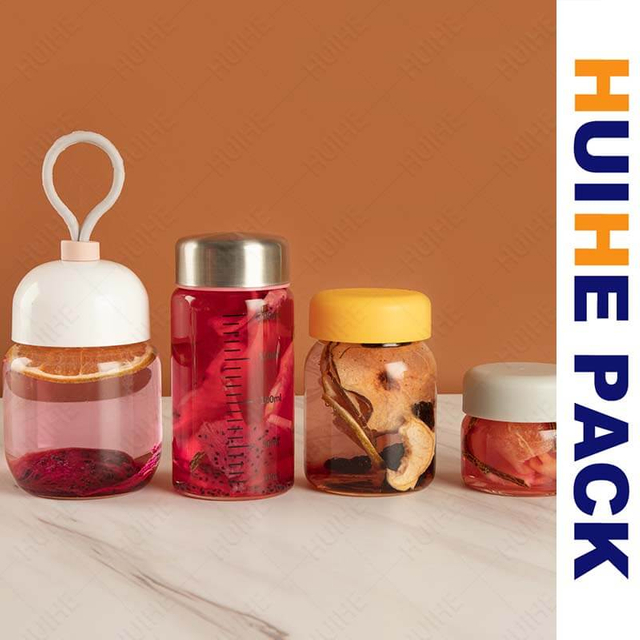 Мини-бутылка для питья воды из боросиликатного стекла с завинчивающейся крышкой