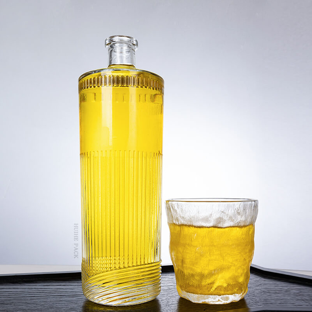 700 мл цилиндрическая полосатая бутылка с духом с индивидуальной коробкой