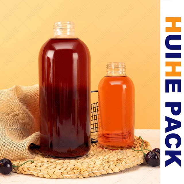 350 мл 1000 мл Стеклянная бутылка для напитка чайного гриба с широким горлышком и индивидуальной крышкой