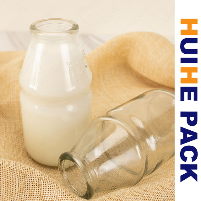 Логотип бутылки молочного напитка Yakult из прозрачного стекла без BPA