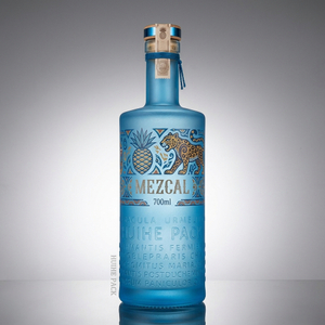 Повышенные буквы текстурированные цилиндрические стеклянные бутылки с ликером