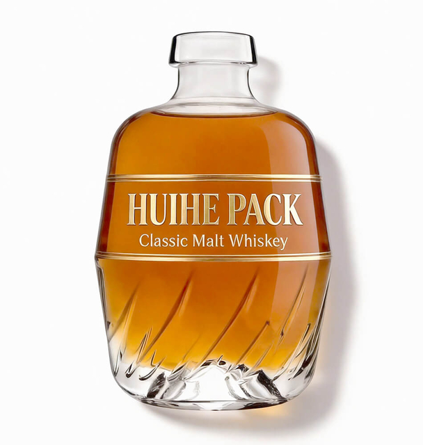 Стеклянная бутылка ячменя емкостью 70 мл для водки, рома, джина, текилы, виски с отделкой Carnette