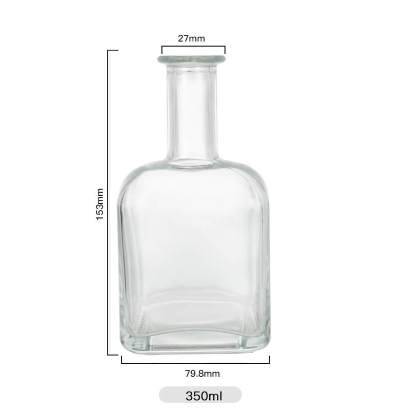 Square Long Neck Spirits Bottle capacity Квадратная длинная мощность бутылочки для бутылки