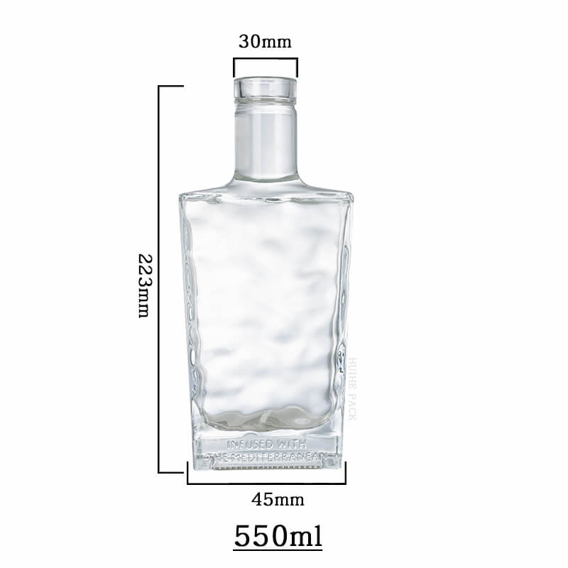 Rippled Texture liquor bottle-capacity Rippled Texture Liquor Bottle Capacity