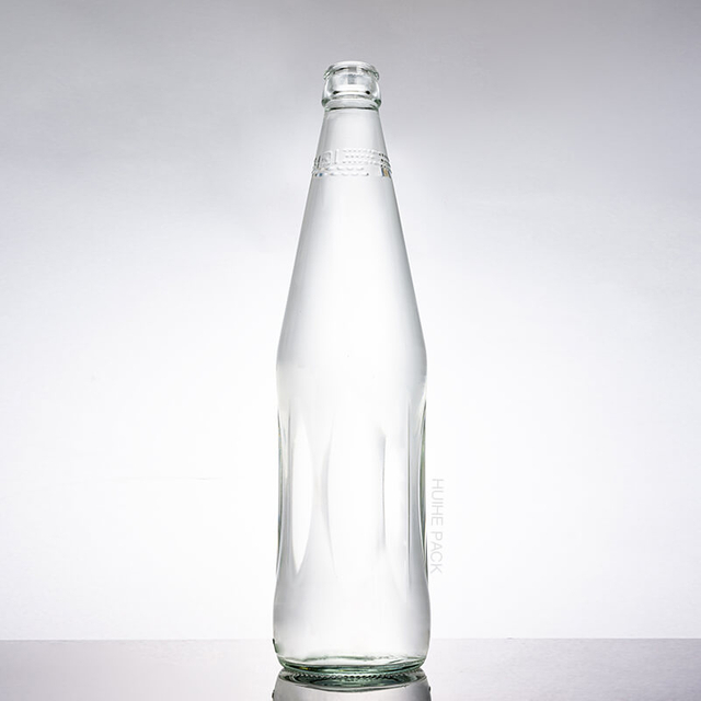 875 мл прозрачная стеклянная бутылка для апельсинового яблочного сока с коронной крышкой