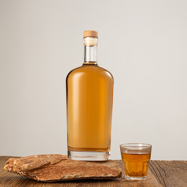 Филли овальная колба из стеклянной бутылки с ликером с верхней пробкой