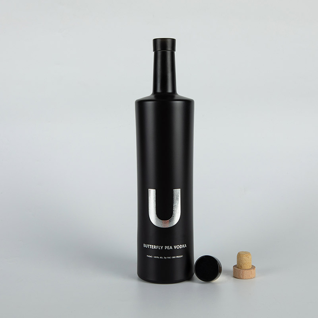 75cl черный круглый стеклянный ликер бутылки