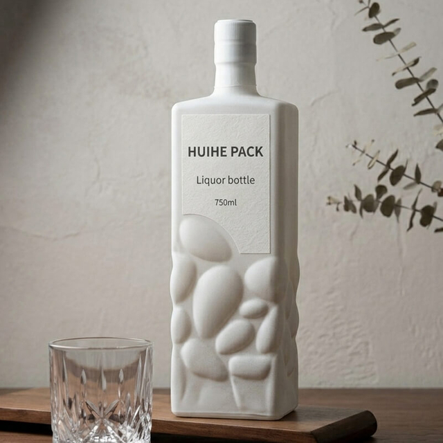 Индивидуальная бутылка для квадратного стекла 750 мл.