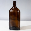 500ml Amber Engraved Empty Glass Beer Bottle with Screw Cap