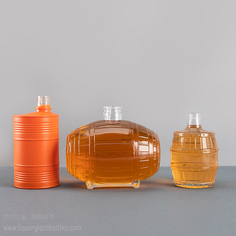 Изготовленная на заказ уникальная стеклянная бочонка, бутылка, бочонок, виски, водка, упаковка ликера