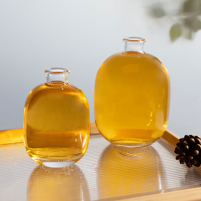 Круглые стеклянные бутылки для фруктового алкоголя объемом 250 мл, 500 мл